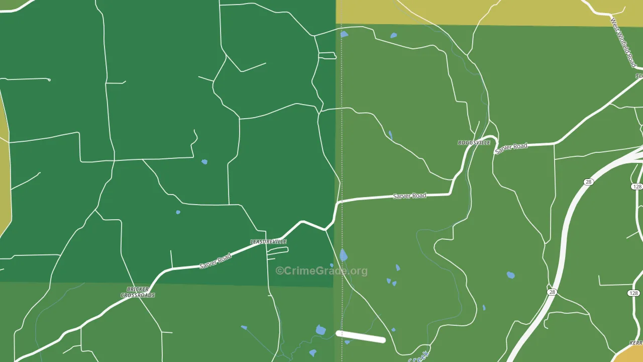Leasuresville, PA Map of Drug-Related Crime Rates