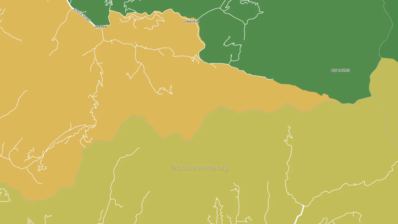 Leatherman, NC Map of Drug-Related Crime Rates