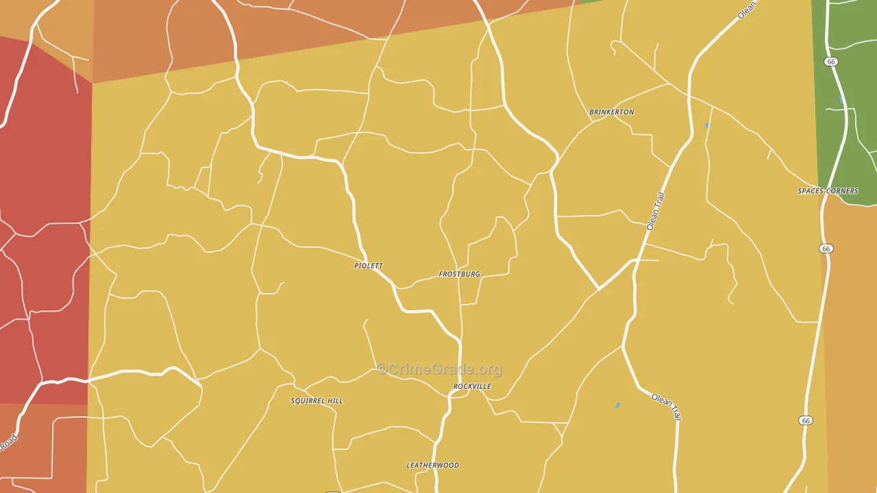 Leatherwood, PA Map of Drug-Related Crime Rates