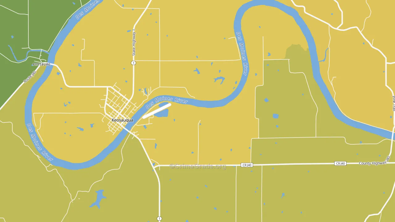 Lebanon, IA Map of Drug-Related Crime Rates