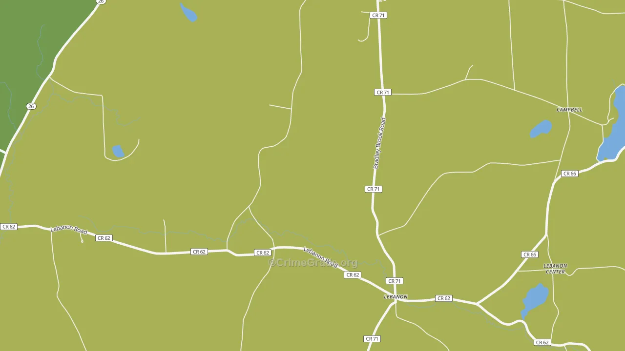Lebanon, NY Map of Drug-Related Crime Rates