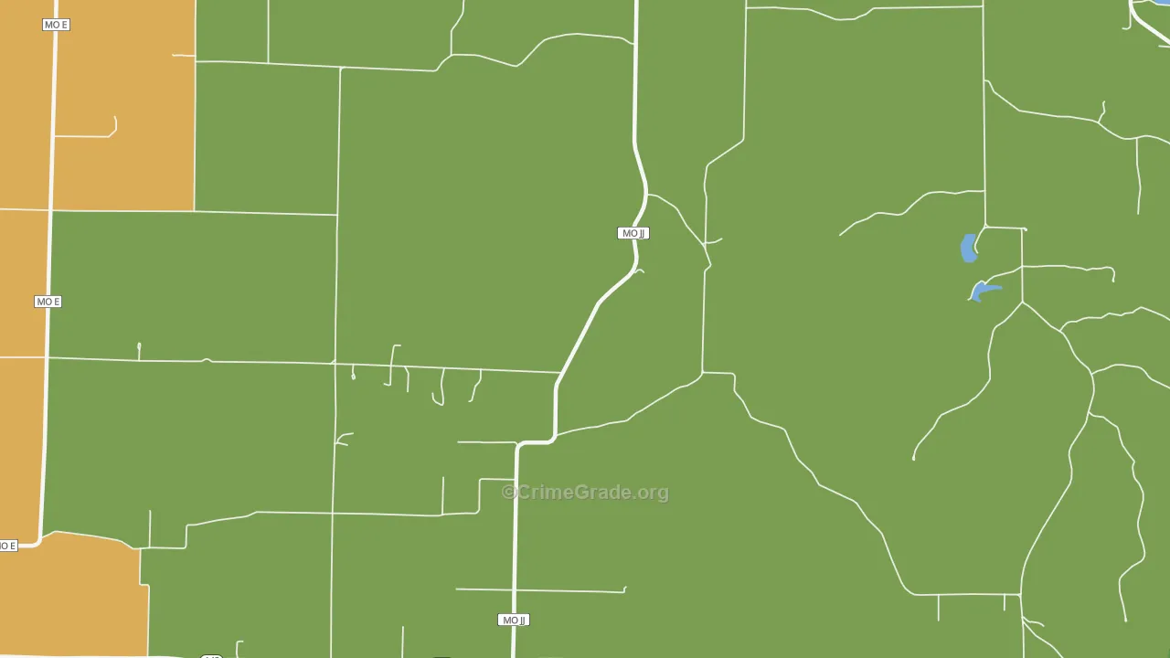 Lebo, MO Map of Drug-Related Crime Rates
