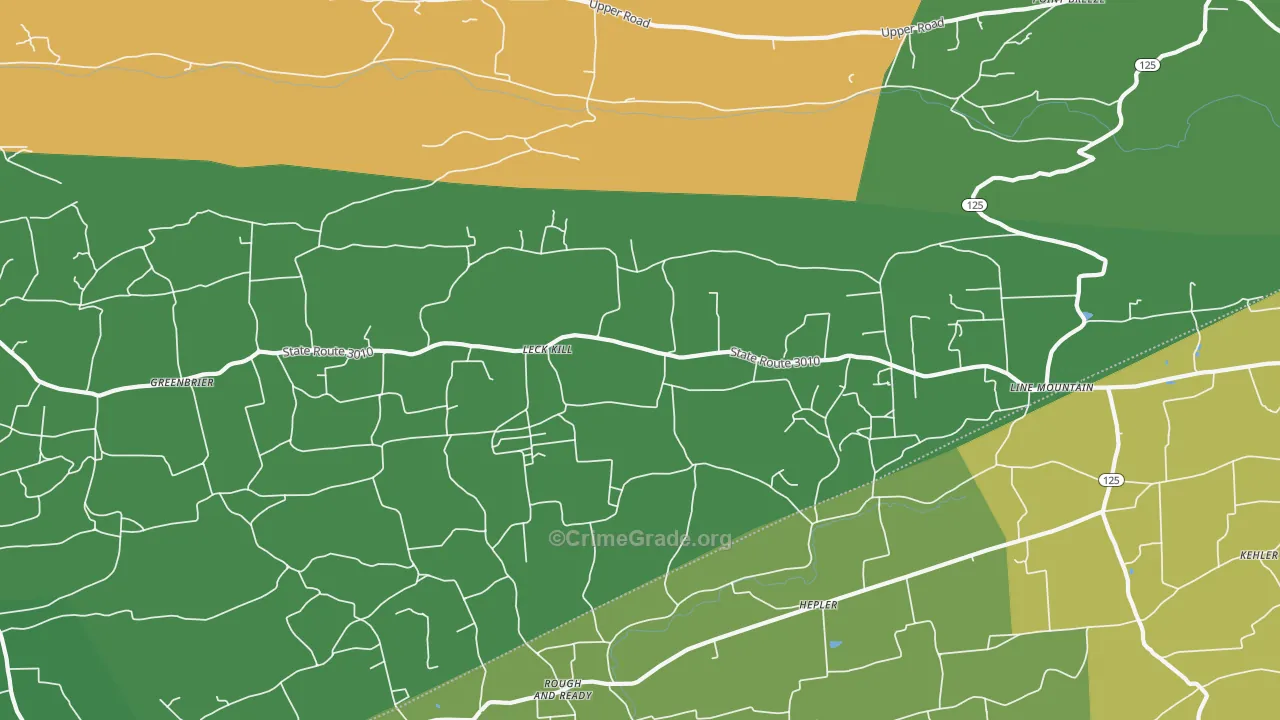 Leck Kill, PA Map of Drug-Related Crime Rates