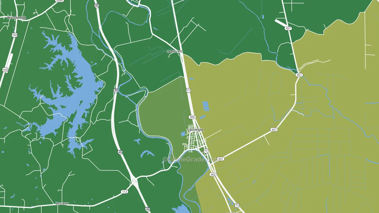 Lecompte, LA Map of Drug-Related Crime Rates