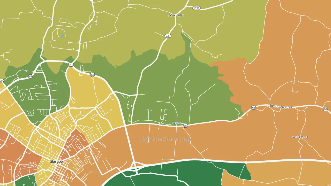 Lecta, KY Map of Drug-Related Crime Rates