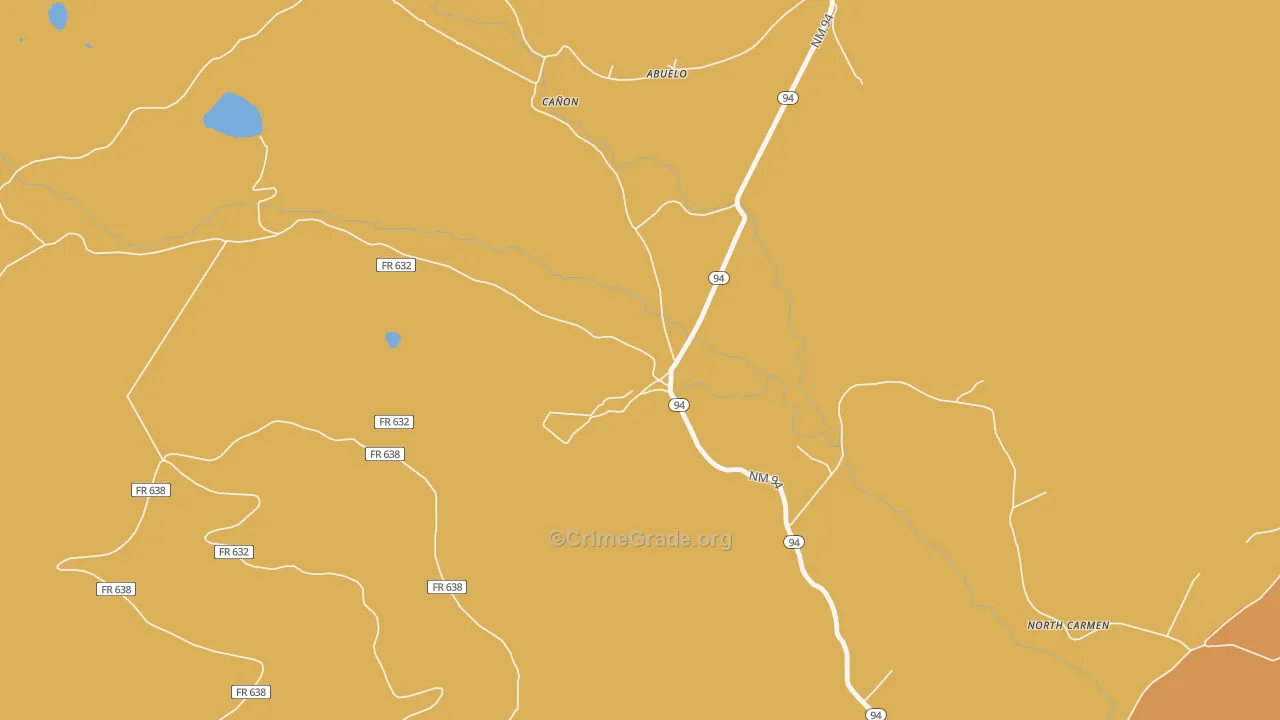 Ledoux, NM Map of Drug-Related Crime Rates
