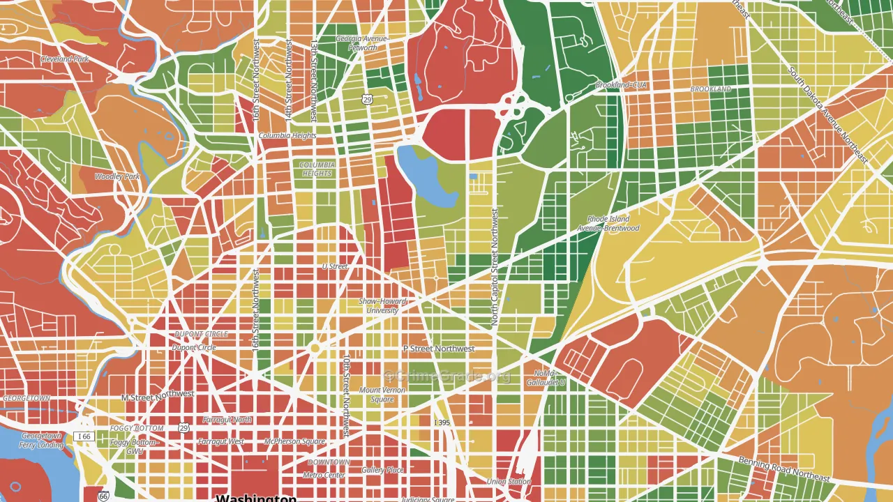Ledroit Park, Washington, DC Map of Drug-Related Crime Rates
