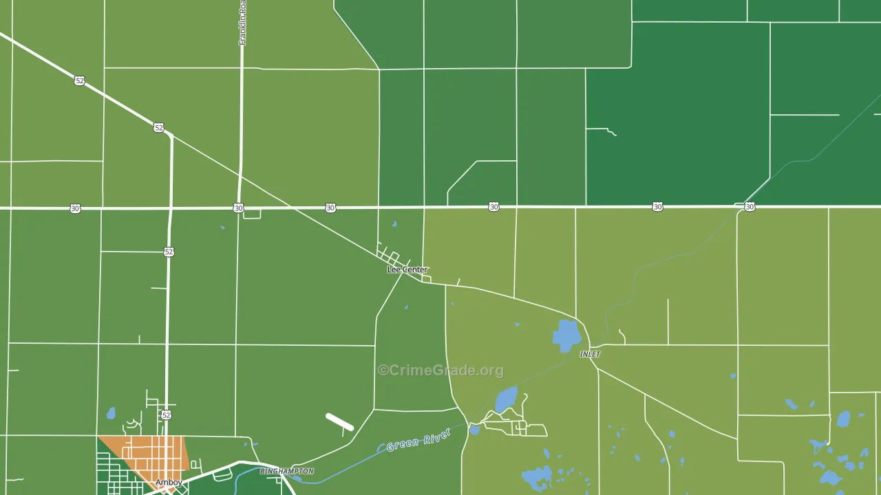 Lee Center, IL Map of Drug-Related Crime Rates