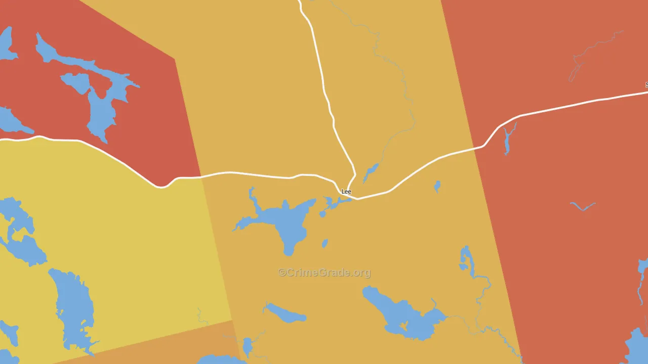 Lee, ME Map of Drug-Related Crime Rates