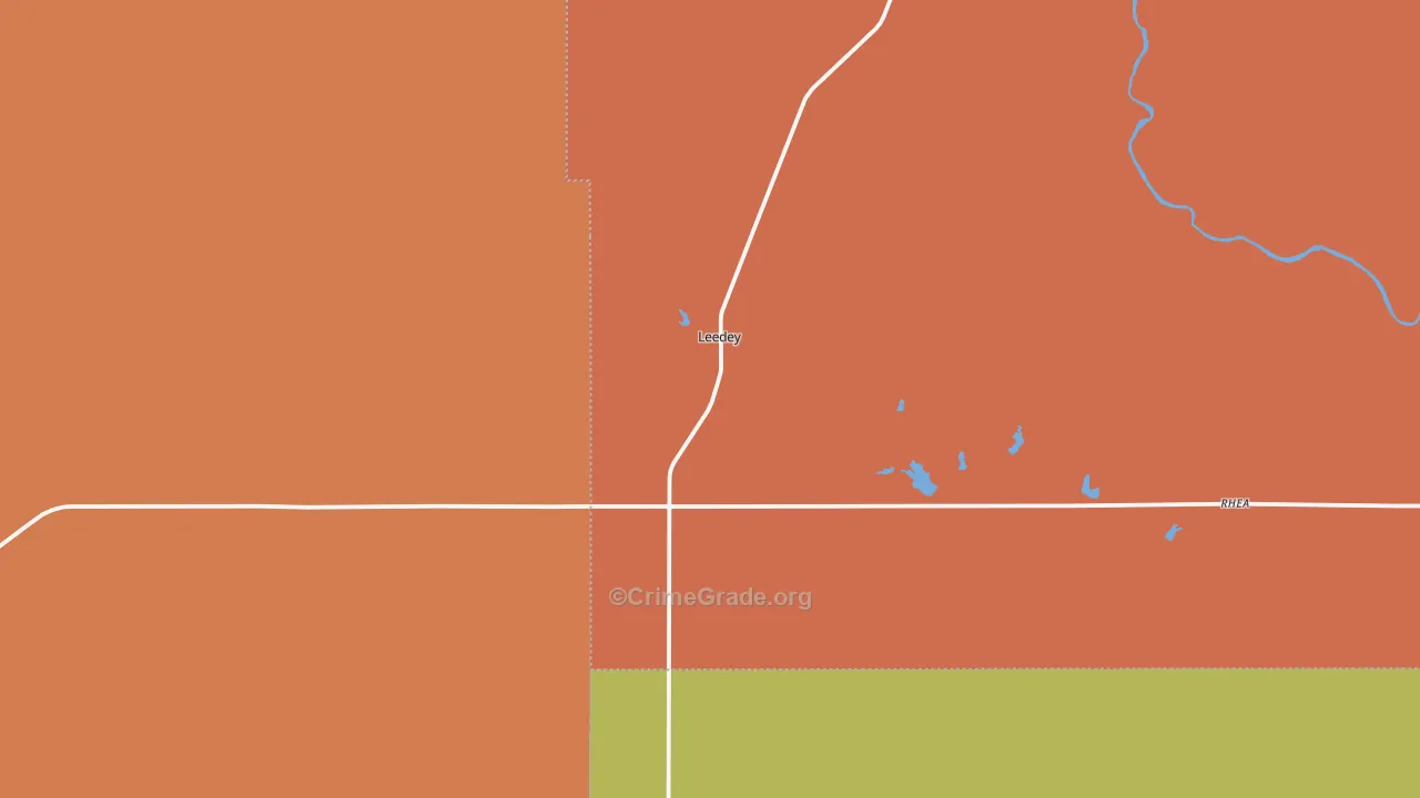 Leedey, OK Map of Drug-Related Crime Rates