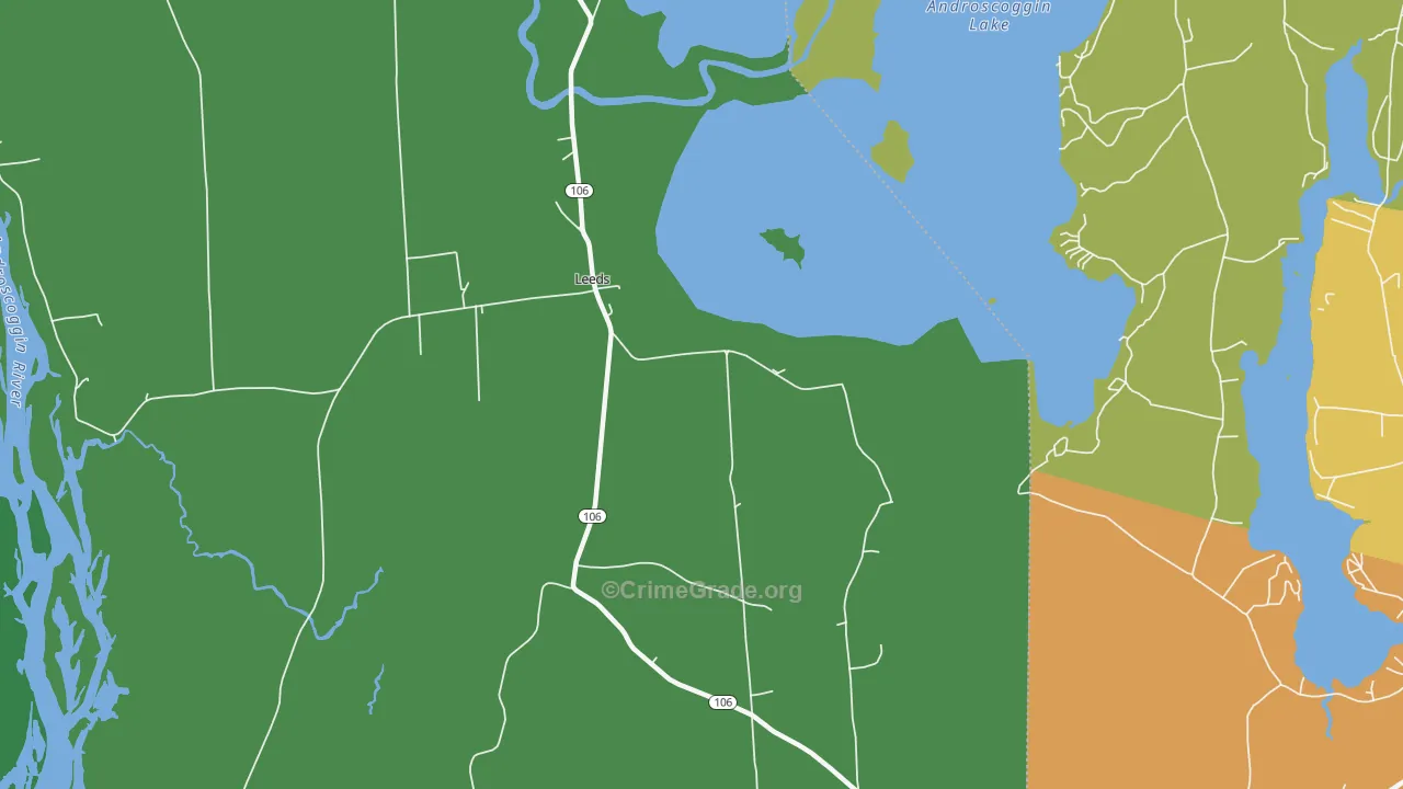 Leeds Junction, ME Map of Drug-Related Crime Rates