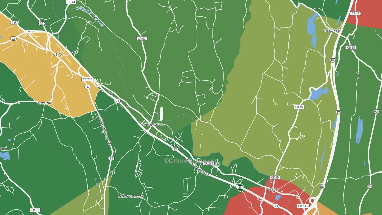 Leeds, NY Map of Drug-Related Crime Rates