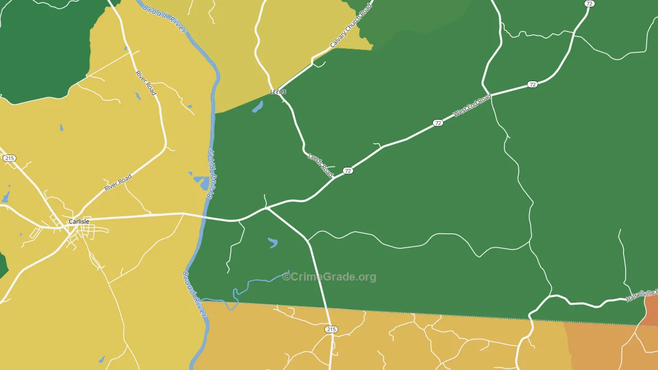 Leeds, SC Map of Drug-Related Crime Rates
