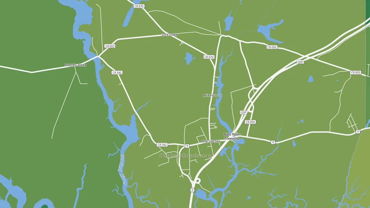 Leektown, NJ Map of Drug-Related Crime Rates