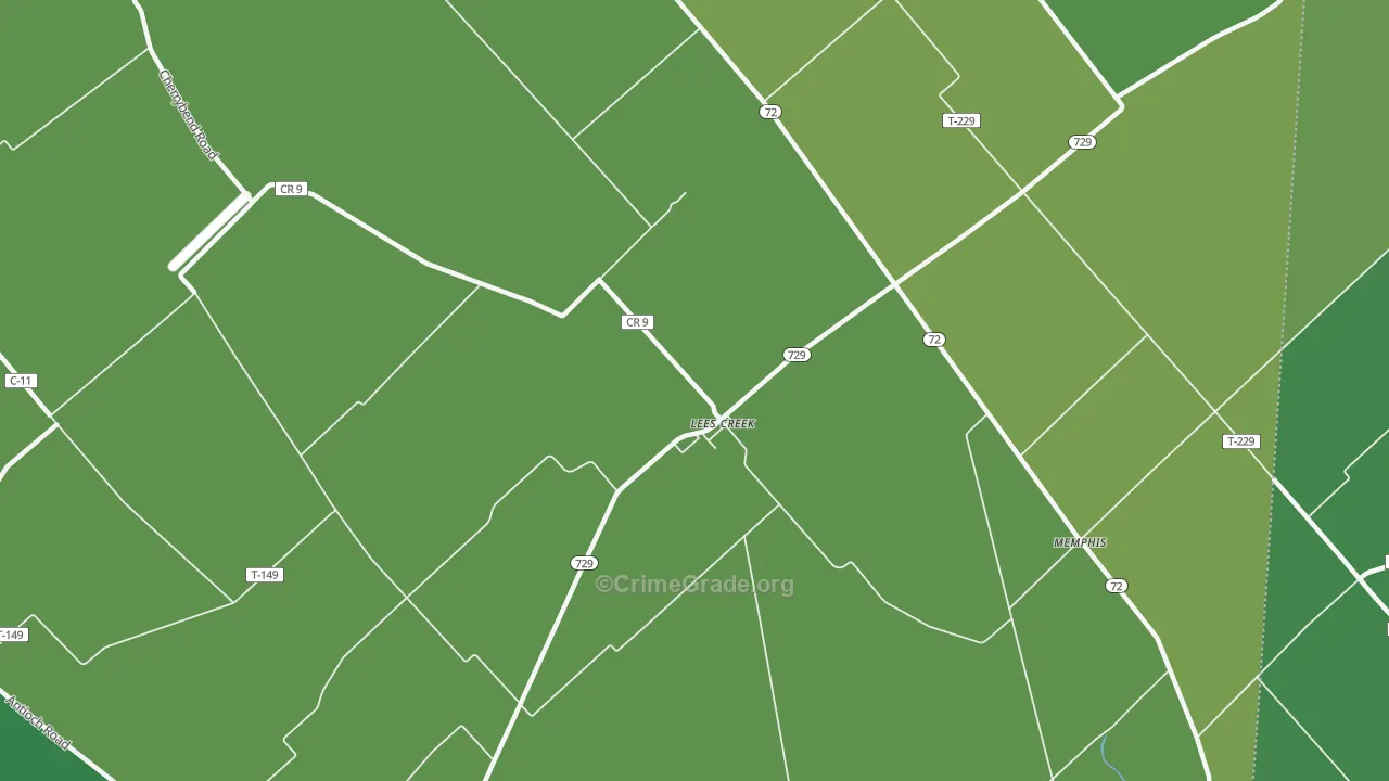 Lees Creek, OH Map of Drug-Related Crime Rates