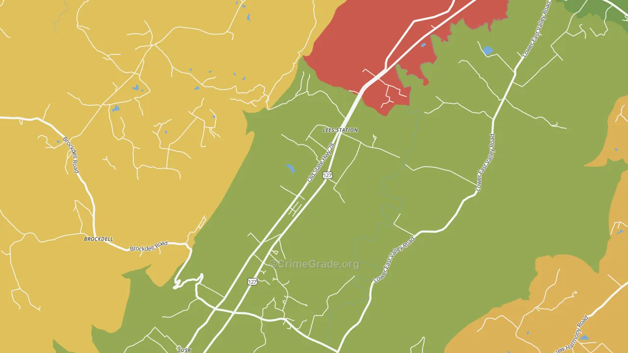 Lees Station, TN Map of Drug-Related Crime Rates