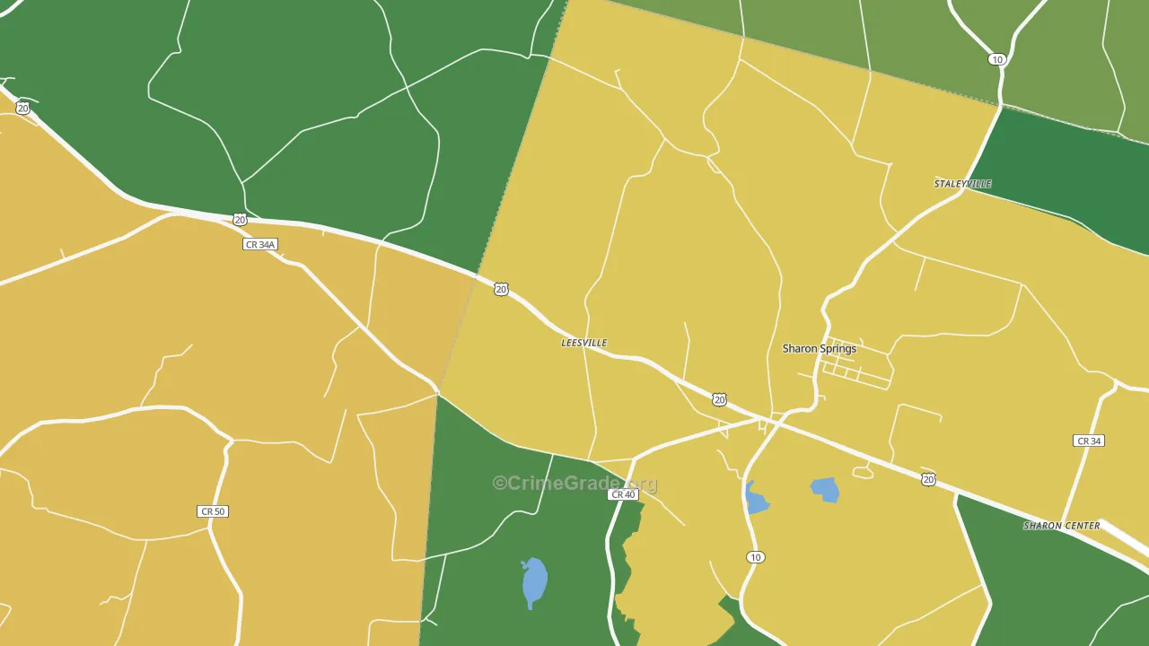 Leesville, NY Map of Drug-Related Crime Rates