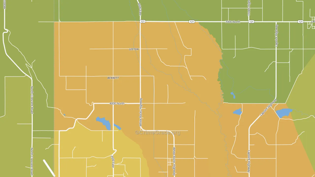 Leeton, UT Map of Drug-Related Crime Rates