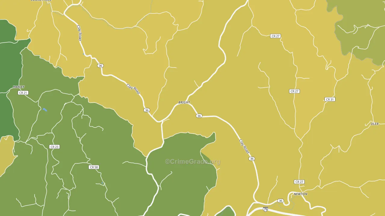 Left Hand, WV Map of Drug-Related Crime Rates