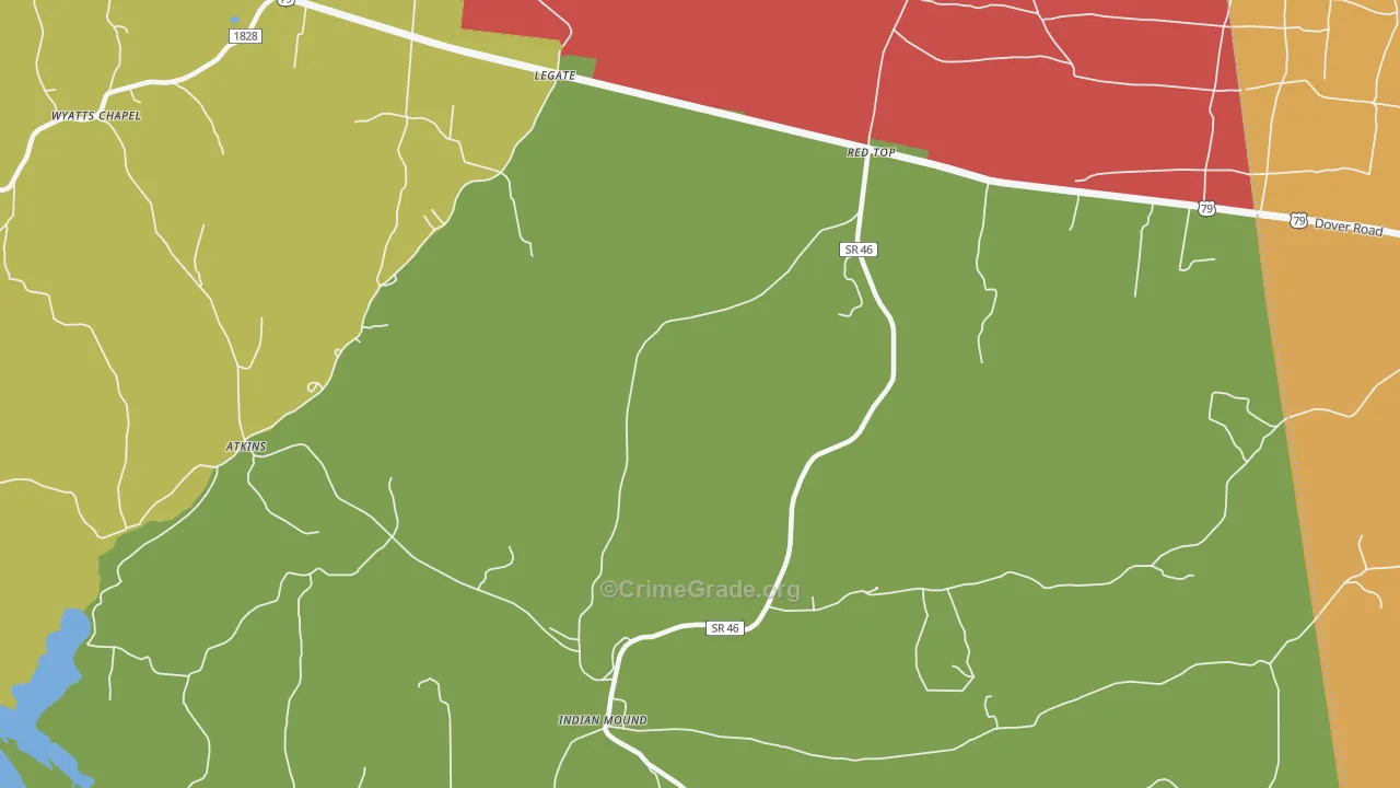 Legate, TN Map of Drug-Related Crime Rates
