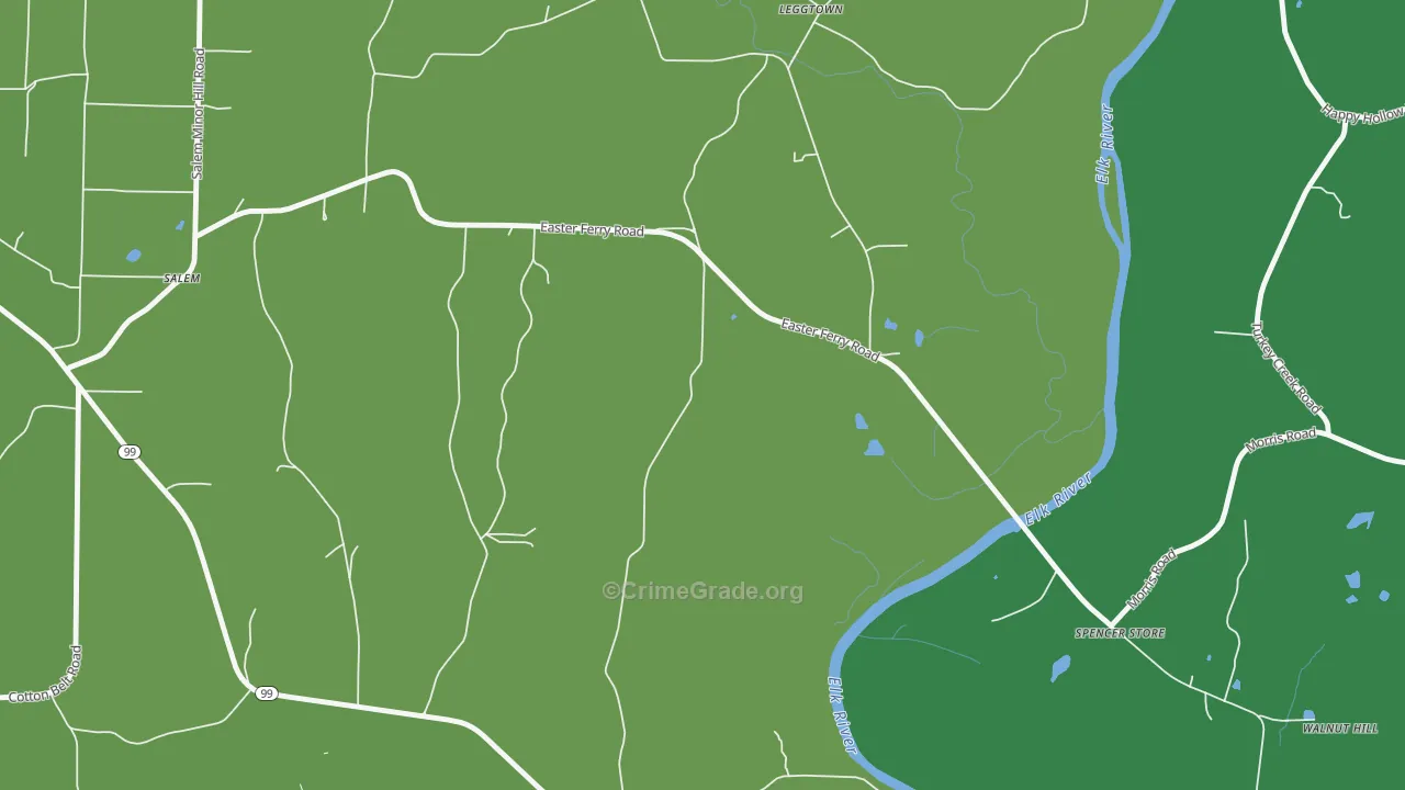 Leggtown, AL Map of Drug-Related Crime Rates