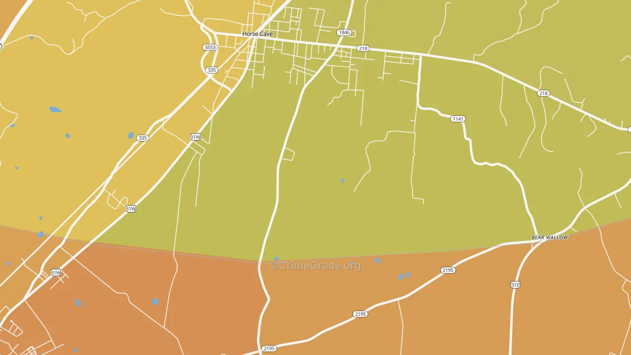 LeGrande, KY Map of Drug-Related Crime Rates