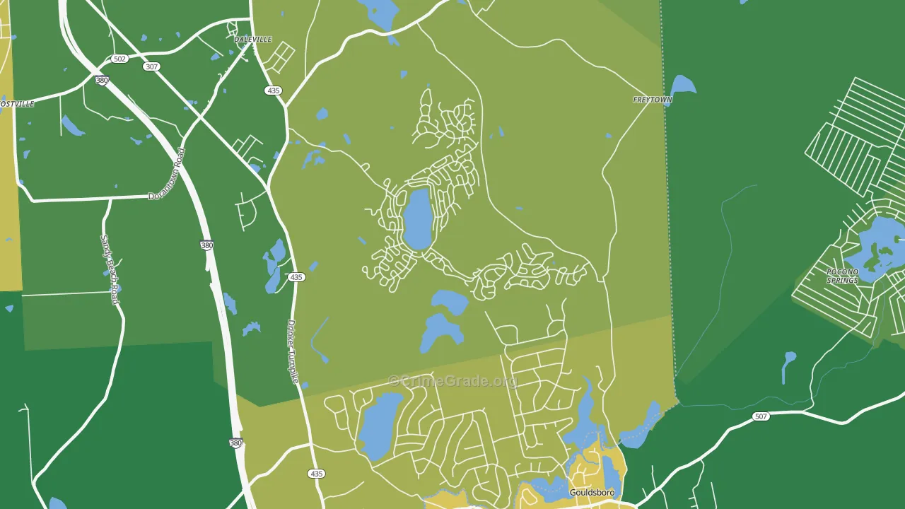 Lehigh, PA Map of Drug-Related Crime Rates
