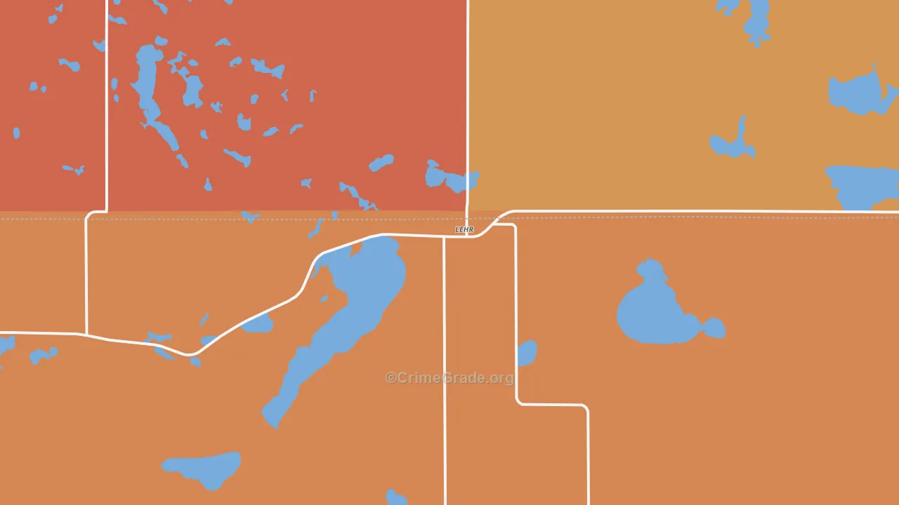 Lehr, ND Map of Drug-Related Crime Rates