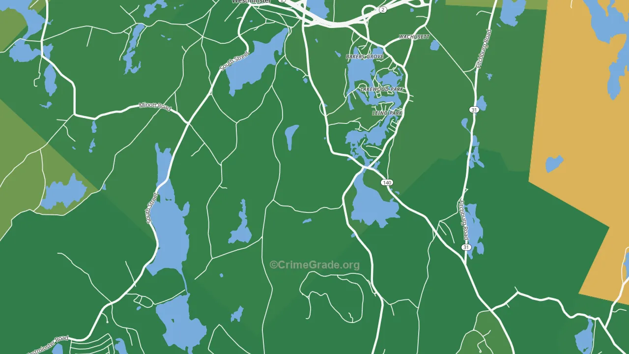 Leino Park, MA Map of Drug-Related Crime Rates