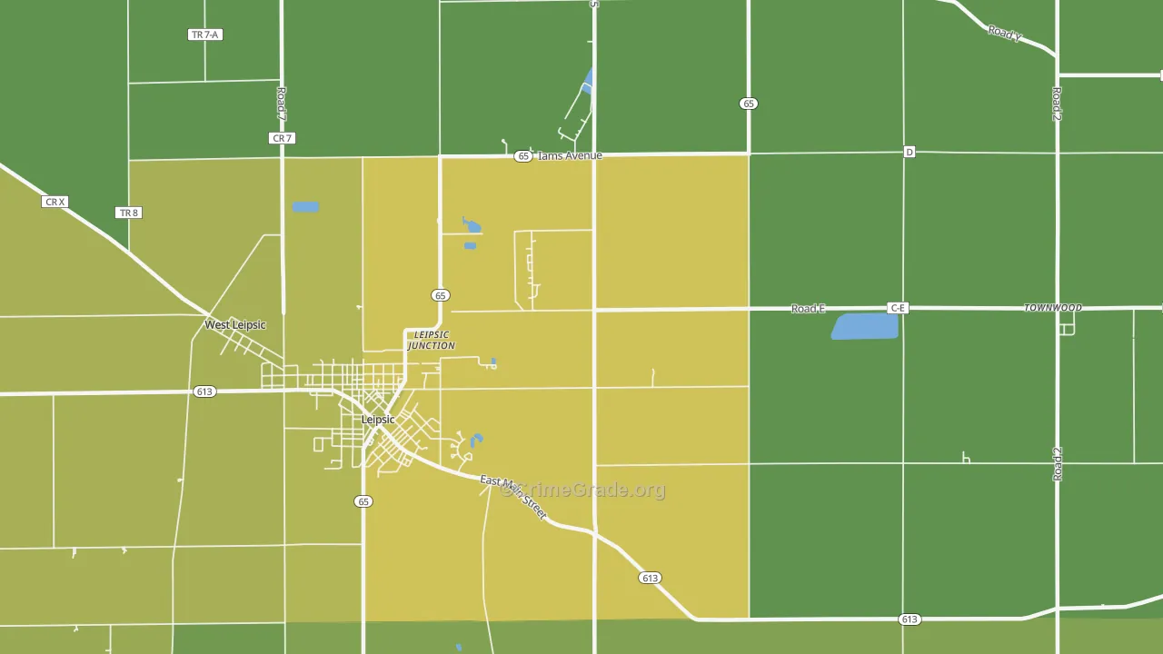 Leipsic Junction, OH Map of Drug-Related Crime Rates