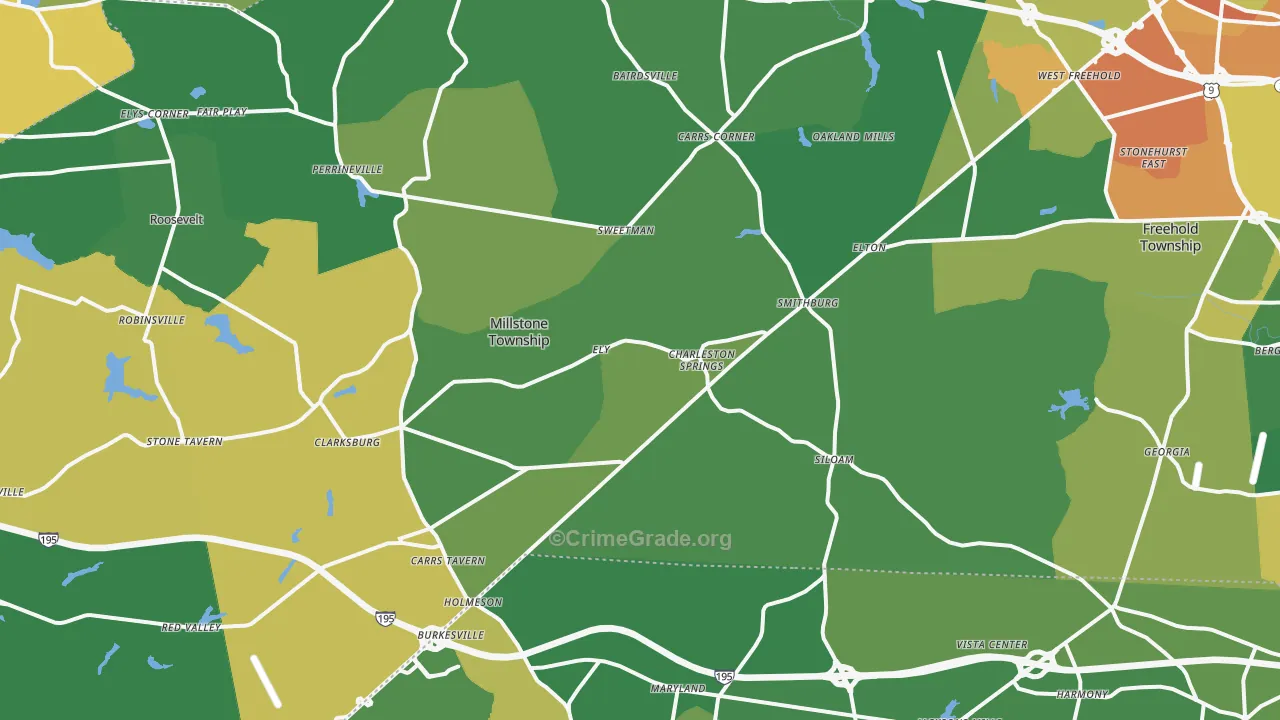 Leisure Knoll, NJ Map of Drug-Related Crime Rates