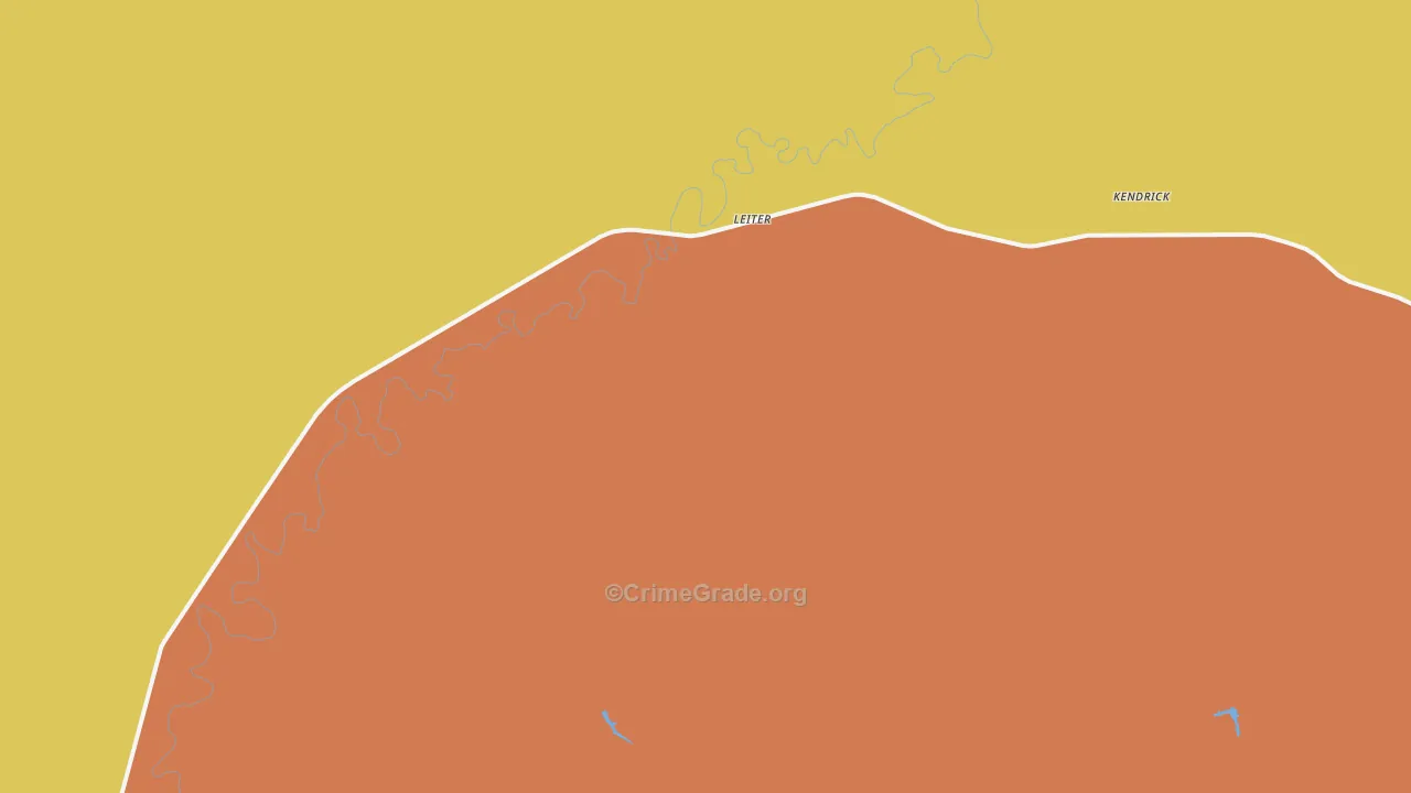 Leiter, WY Map of Drug-Related Crime Rates