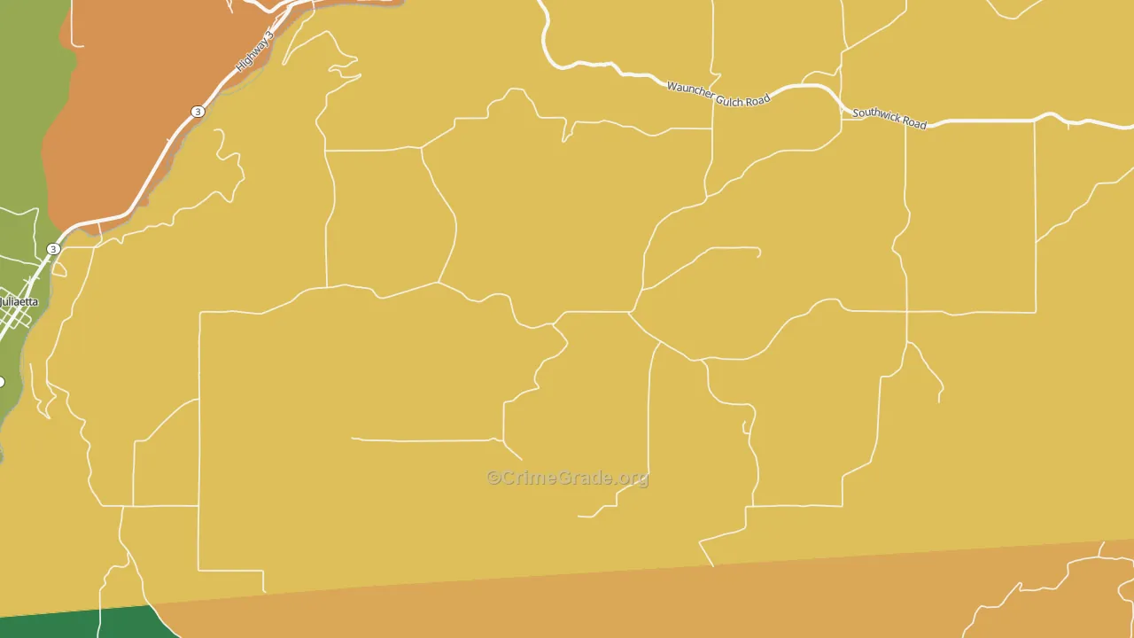 Leland, ID Map of Drug-Related Crime Rates
