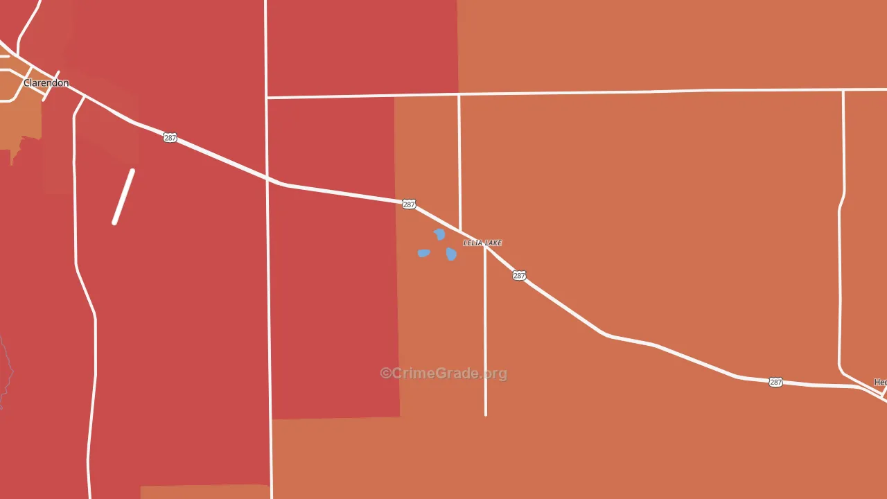 Lelia Lake, TX Map of Drug-Related Crime Rates