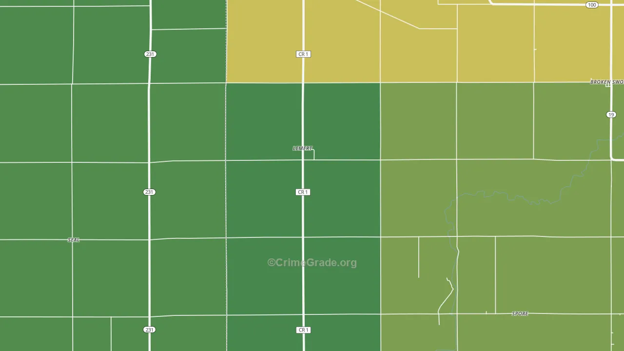 Lemert, OH Map of Drug-Related Crime Rates