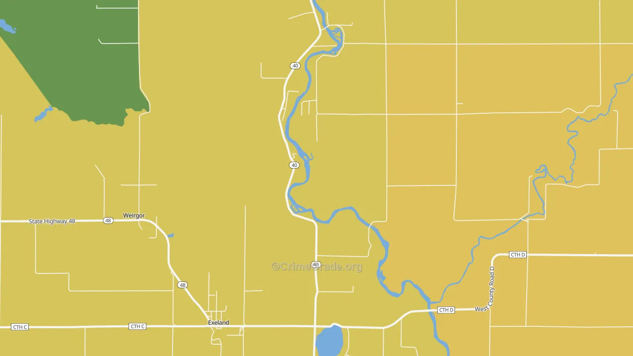 Lemington, WI Map of Drug-Related Crime Rates