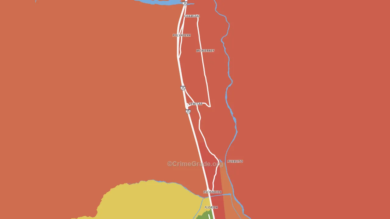 Lemitar, NM Map of Drug-Related Crime Rates