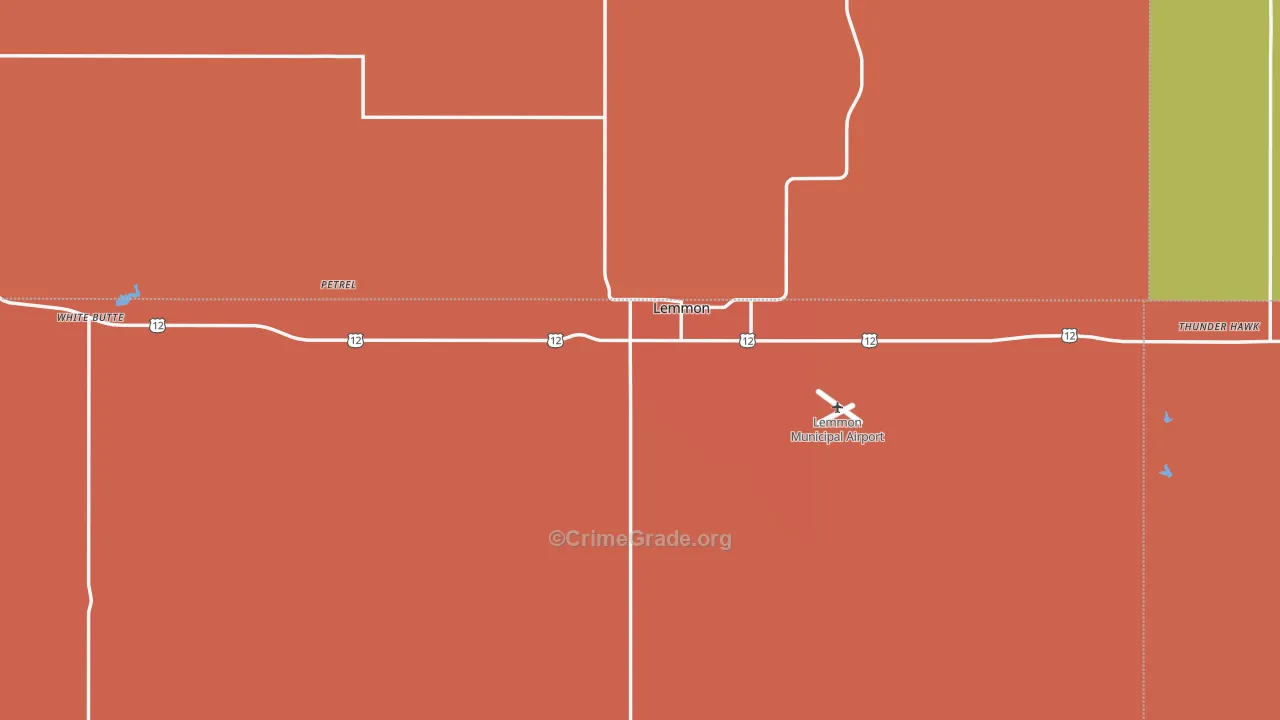 Lemmon, SD Map of Drug-Related Crime Rates