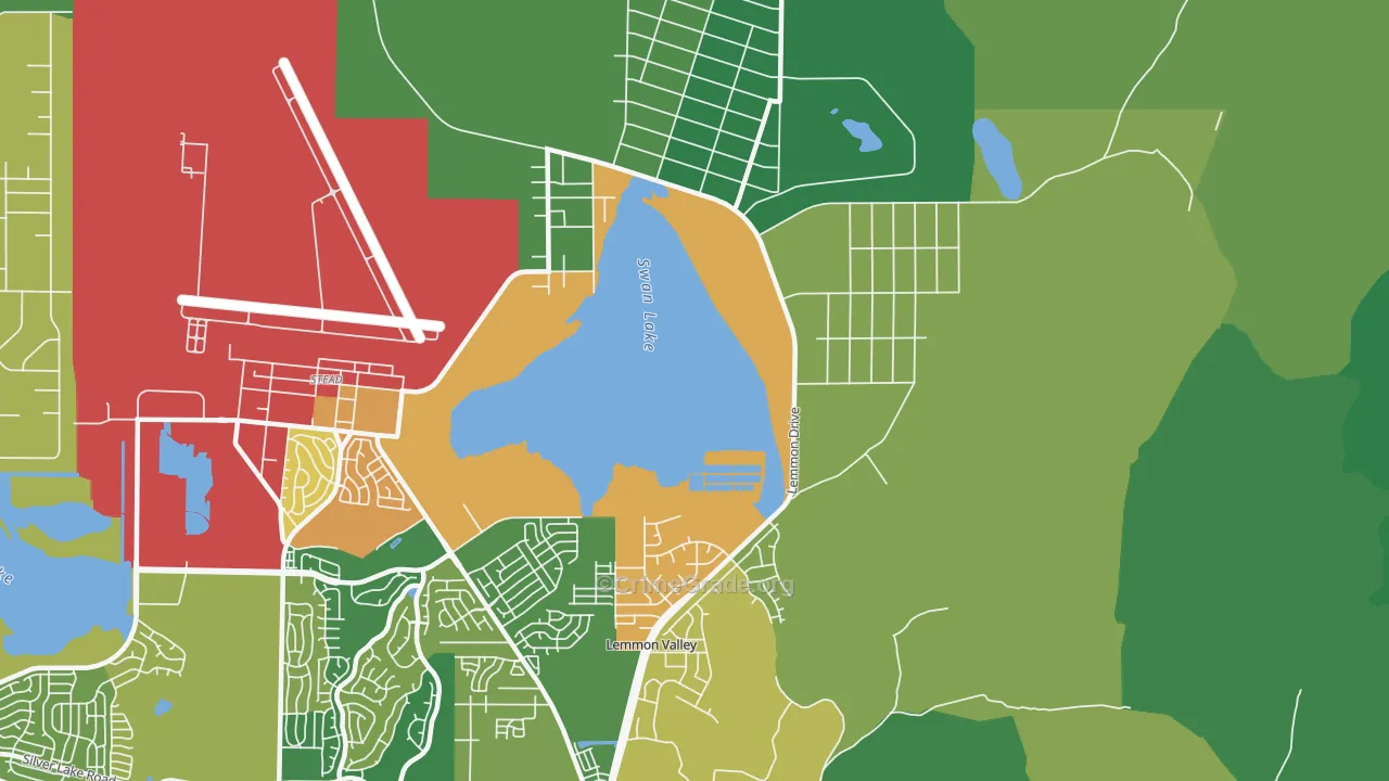 Lemmon Valley, NV Map of Drug-Related Crime Rates