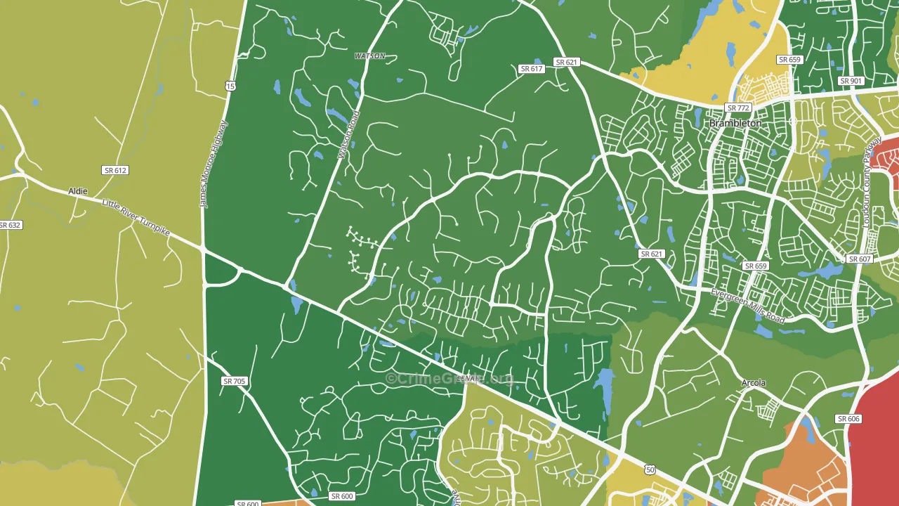 Lenah, VA Map of Drug-Related Crime Rates