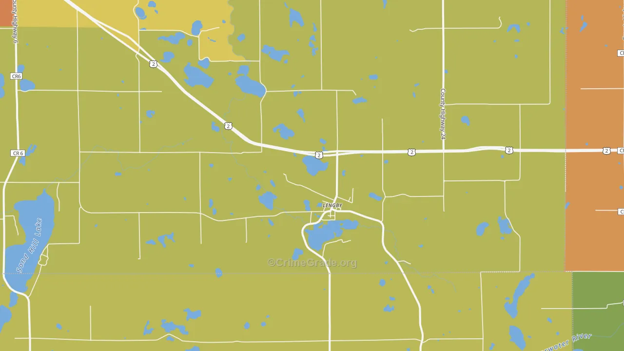 Lengby, MN Map of Drug-Related Crime Rates