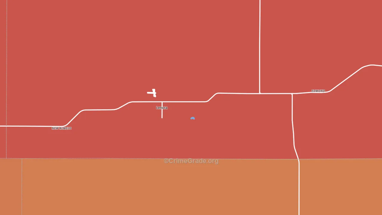 Lenora, KS Map of Drug-Related Crime Rates