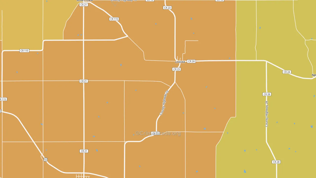 Lenora, MN Map of Drug-Related Crime Rates