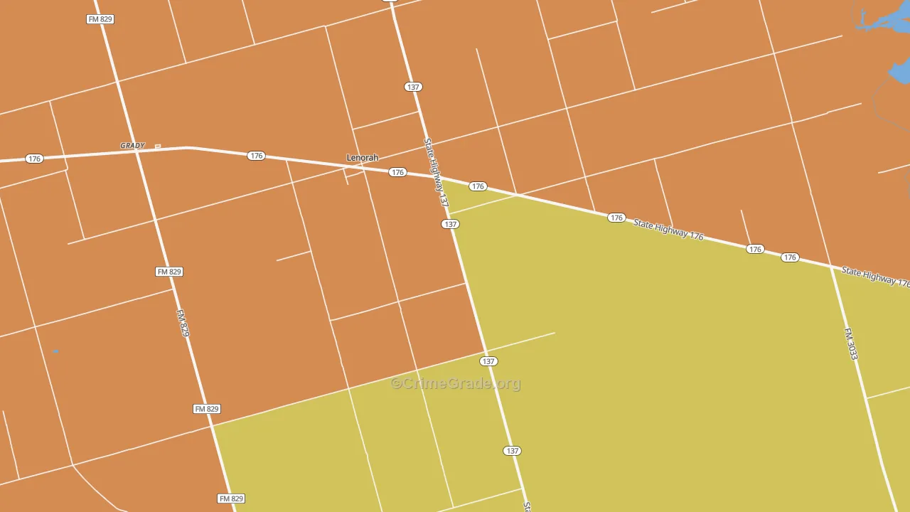 Lenorah, TX Map of Drug-Related Crime Rates