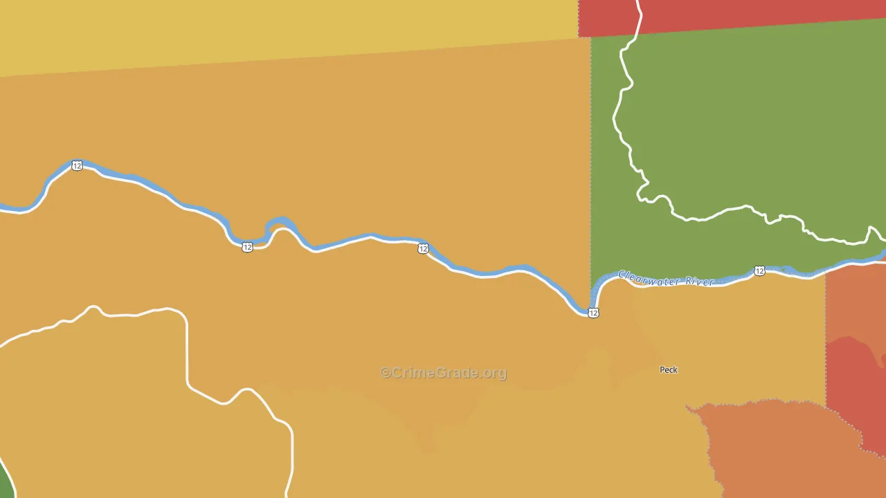 Lenore, ID Map of Drug-Related Crime Rates