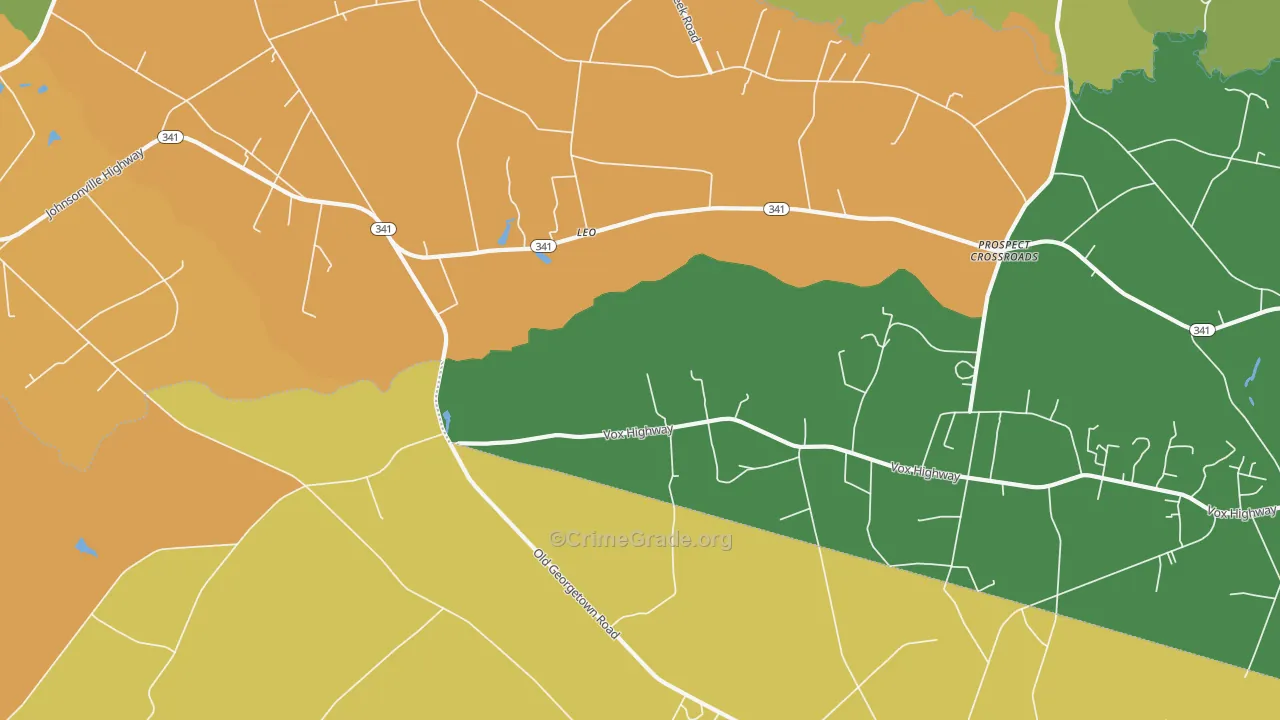 Leo, SC Map of Drug-Related Crime Rates