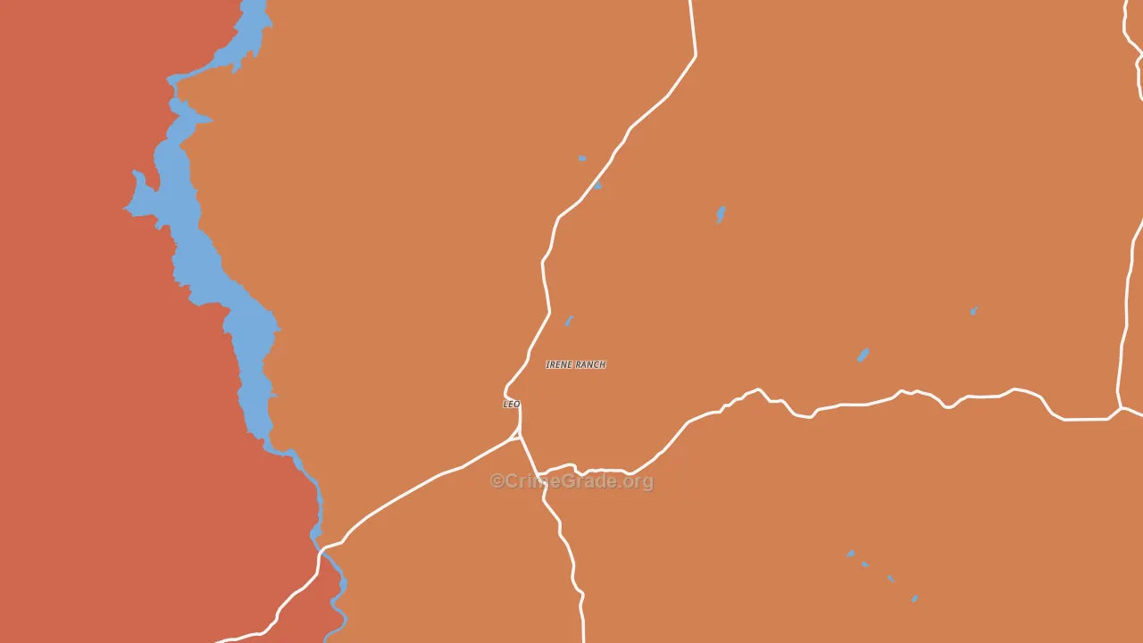 Leo, WY Map of Drug-Related Crime Rates
