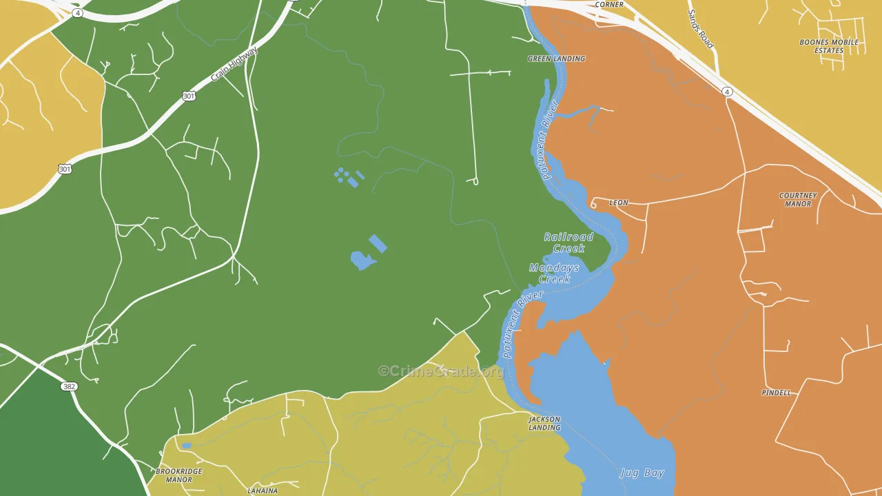 Leon, MD Map of Drug-Related Crime Rates