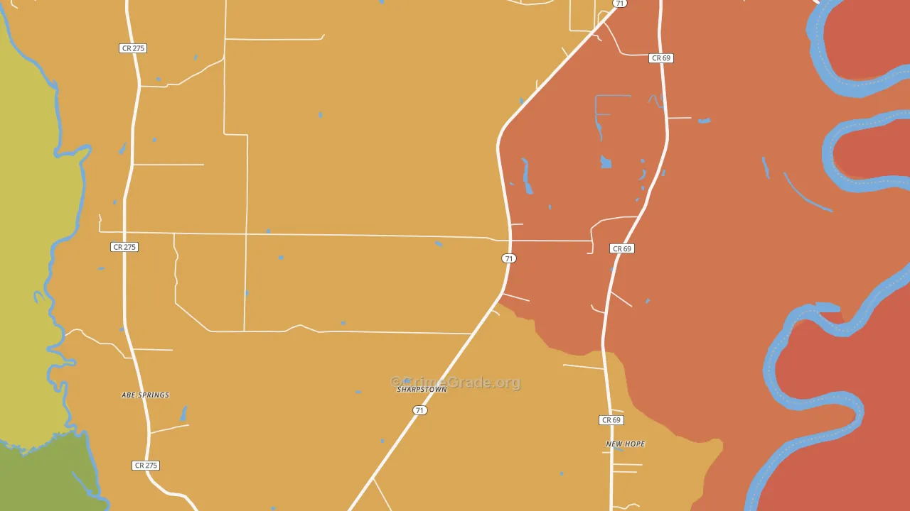 Leonards, FL Map of Drug-Related Crime Rates