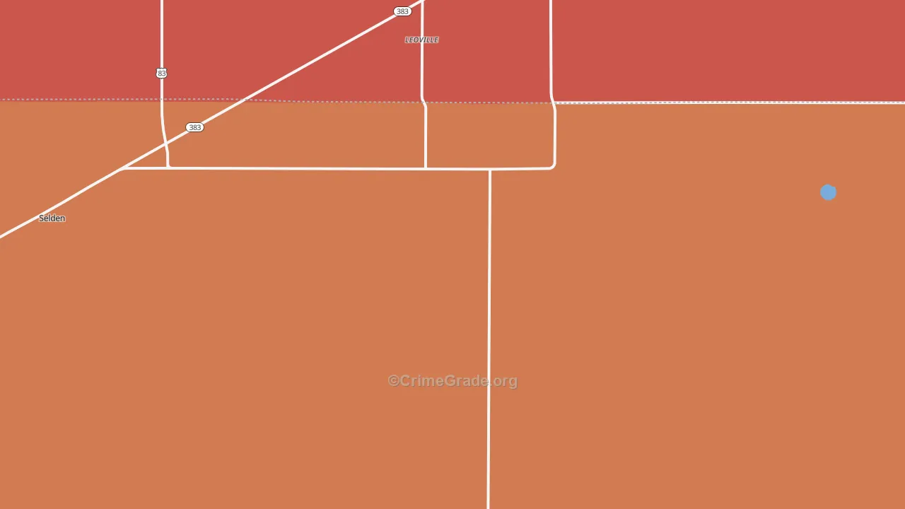 Leoville, KS Map of Drug-Related Crime Rates